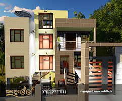 Kedella Homes Colombo designed house on a flat plot of land located in a residential area