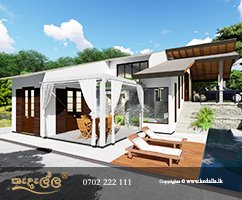 Modern Kedella Homes designs in Kurunegala Sri Lanka with an elegant luxurious private outdoor swimming pool