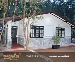 Simple Single Story Completed House in Kandy, Sri Lanka designed for limited budget or narrow block size
