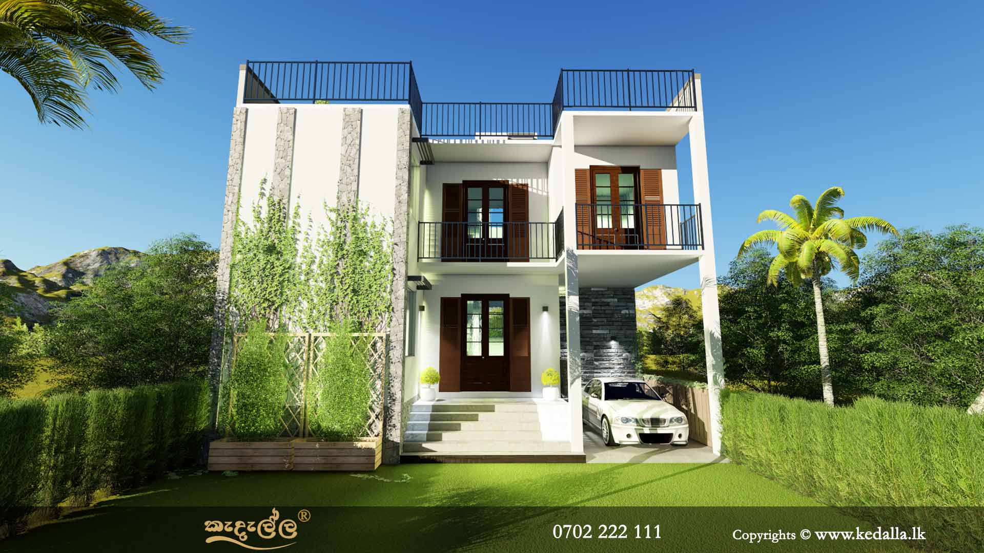 An architect in sri lanka designed luxury box type house plan