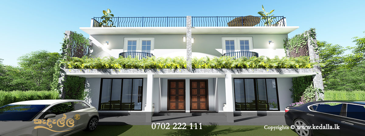 Leading Chartered Architects in Sri Lanka designed modern two story housing scheme in Kandy