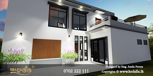 Home Planners in Matale Sri Lanka designed annexed house with separate rear own entrance or staircase