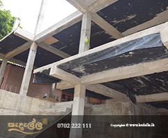 Construction of modern elevated houses using a suitable arrangement of reinforced concrete columns beams slabs
