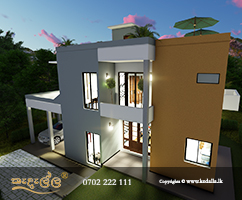 Contemporary open floor plan elevated building designs with high ceiling living rooms in Kandy sri lanka