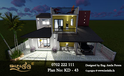 A two-storey home plan in Sri lanka. Fine example of a simple modern home plan which combines its design with traditional Sri lankan architecture