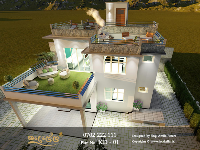 This compact and cleverley designed modern house design offers unusual features and stand out among all other designs