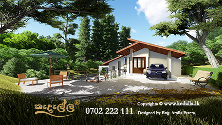 Modern Tropical House Plan with open living space and large glass windows suitable for a 10 perch land
