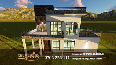 Modern two-story house plan design featuring an open-concept layout and integrated garage.