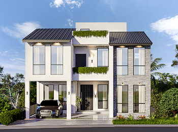 New House House for sale in Peradeniya sri lanka Kedella Homes Signature Villas in Hanthana Landing Page Villa 1 3D Plan 1