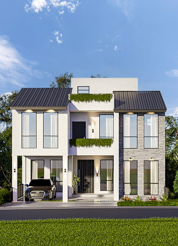 Latest 6 Bedroom House for sale in Bowalawaththa sri lanka Kedella Homes Signature Villas in Hanthana Villa 1 3D Plan 4