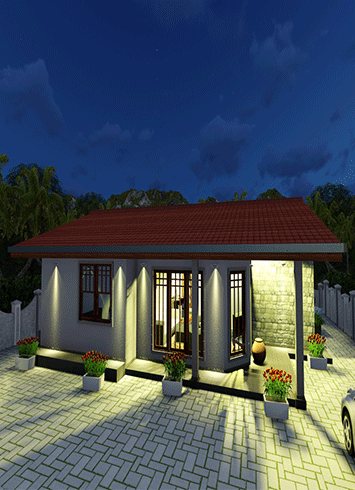 This classic 3 bedroom house plan sri lanka gives a comfortable and cozy effect of an old home but in a new house