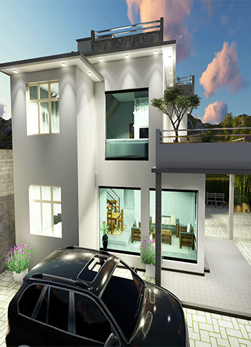3D House Plan in Sri Lanka for Pradeshiya Shaba Approvals