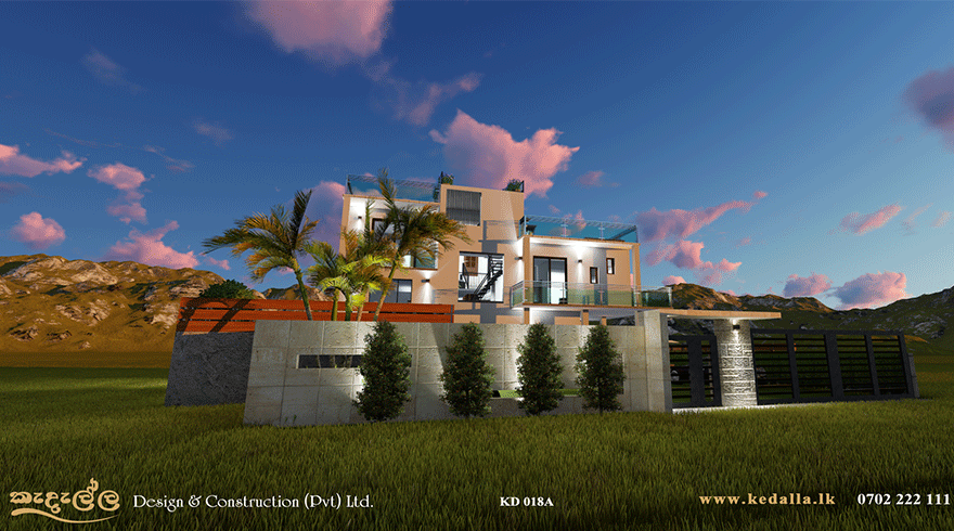 4 Bedroom Luxury House Plans in Sri Lanka
