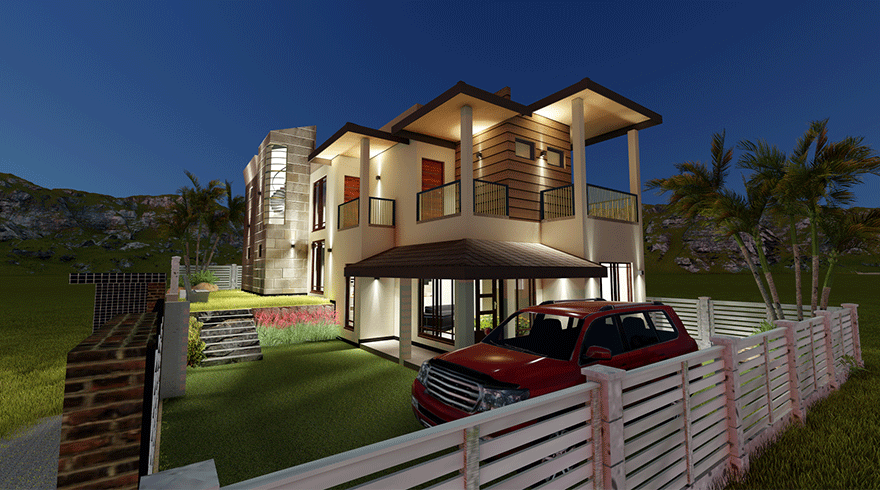 Contemporary 4 Bedroom Two Story House Plan