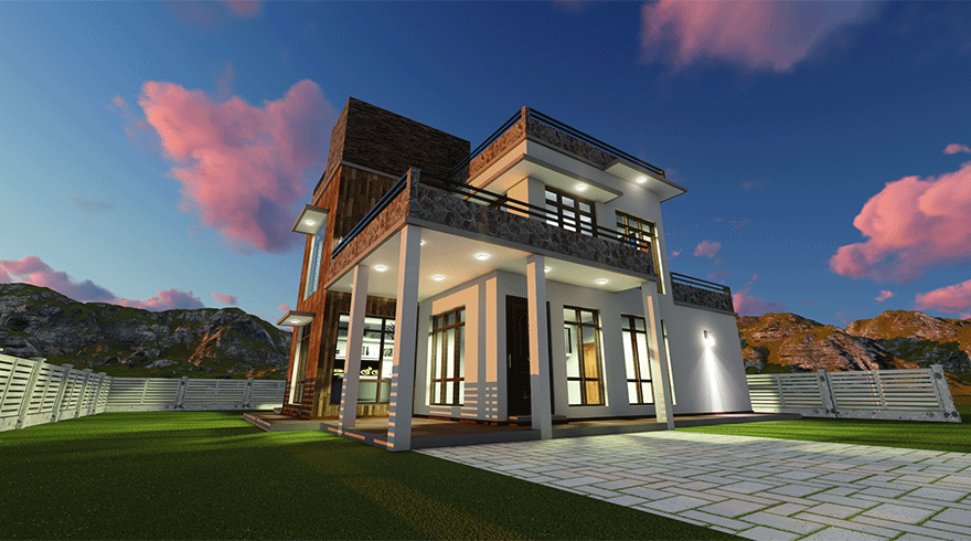 Three-bedroom Sri Lanka house Plans and Designs by Kedella Homes