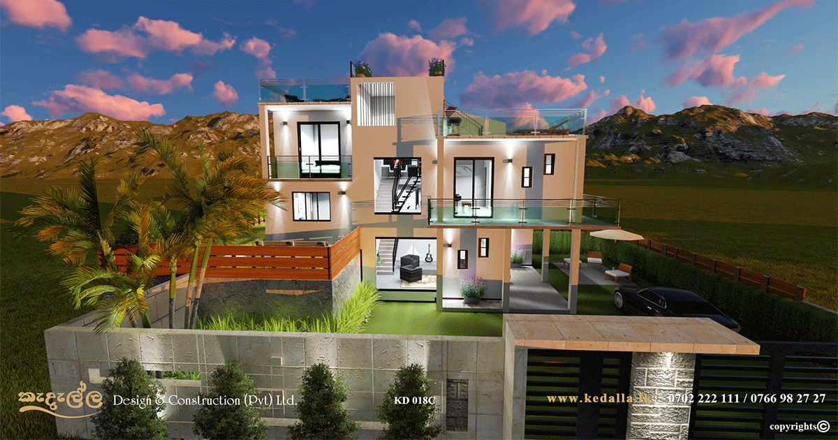 Modern 3D house plans and luxury architectural designs in Sri Lanka by Kedella Homes