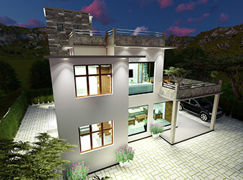 Proposed two story house in Doluwa Kandy