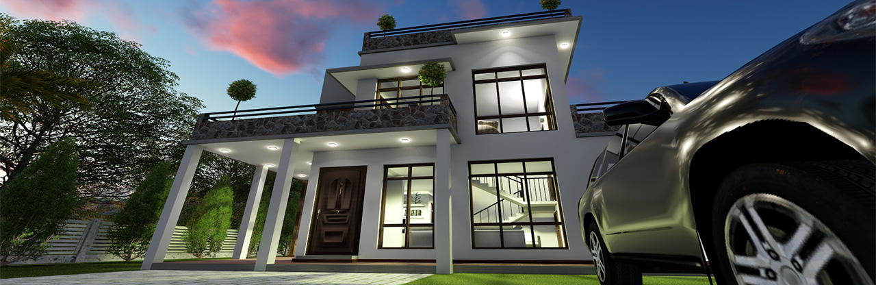 Modern Box Type House Plans for 6-8 Perch Land in Sri Lanka